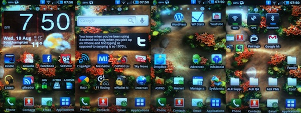 s Màn hình chủ của thiết bị Samsung