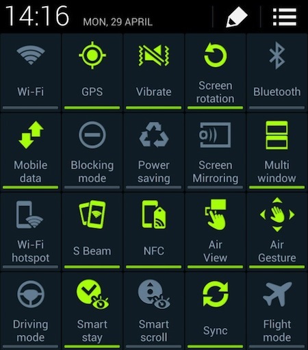 s Thanh thông báo của Samsung
