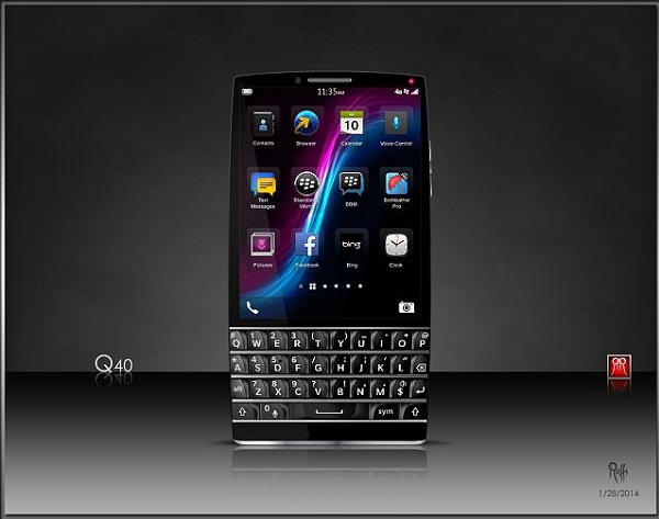 Bản dựng BlackBerry Q40 có thiết kế