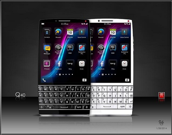 Bản dựng BlackBerry Q40 có thiết kế