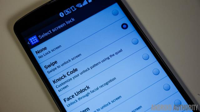 ss Vào tùy chọn Screen Lock kích hoạt tính năng Knock Code