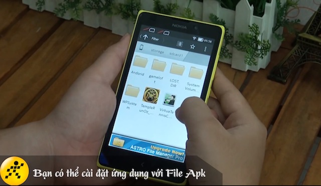 Chọn tập tin apk