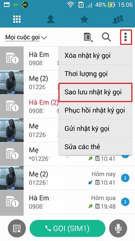 Đầu tiên, vào trình quay số
