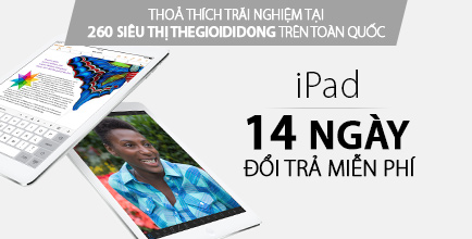iPad 14 ngày đổi trả miễn phí