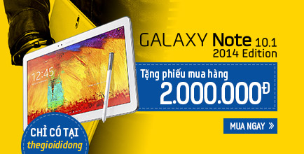 Mua Galaxy Note 10.1 tặng ngay Phiếu mua hàng 2 triệu - Chỉ có tại Thegioididong.com