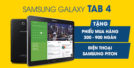 Mua Galaxy Tab - Tặng ngay điện thoại Samsung Piton và PMH từ 300 - 900 ngàn