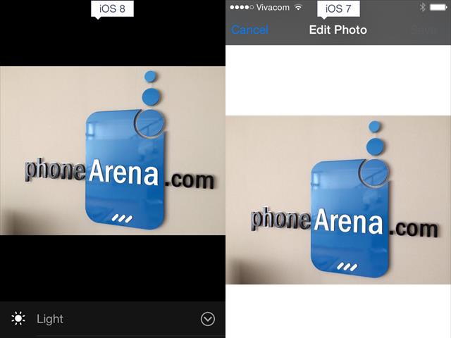 iOS 8 vs iOS 7