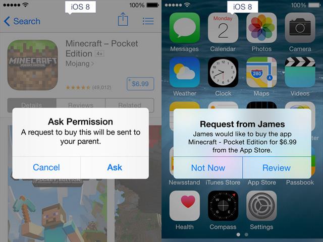 iOS 8 vs iOS 7