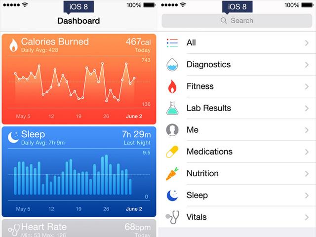 iOS 8 vs iOS 7