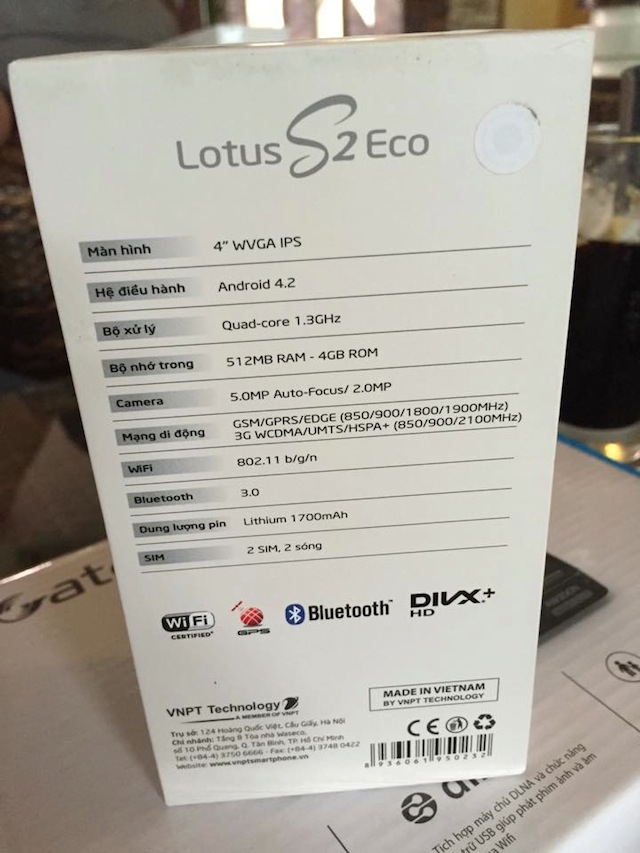 Cấu hình Vivas Lotus S2 Eco