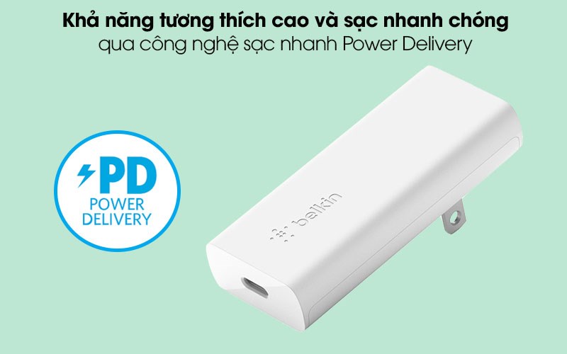 Adapter sạc Belkin sở hữu công nghệ sạc hiện đại 