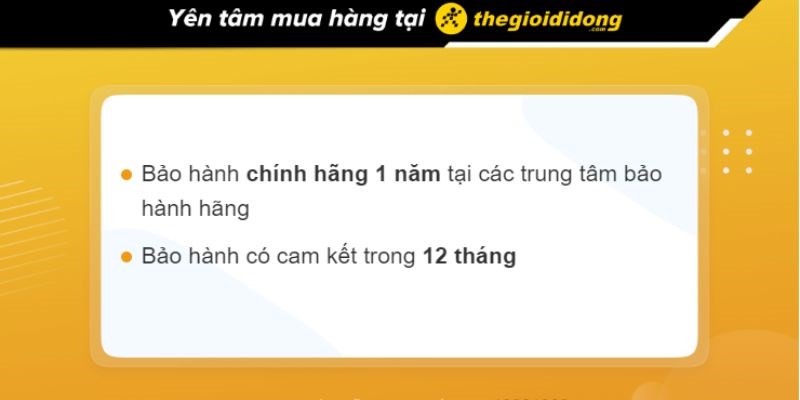 Chính sách bảo hành tại TGDĐ