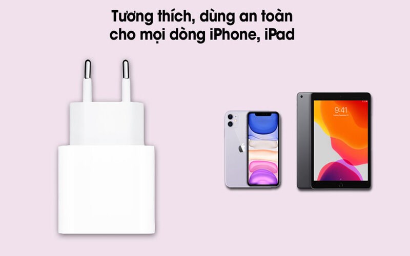 Adapter Sạc Type C 20W dùng cho iPhone/iPad Apple