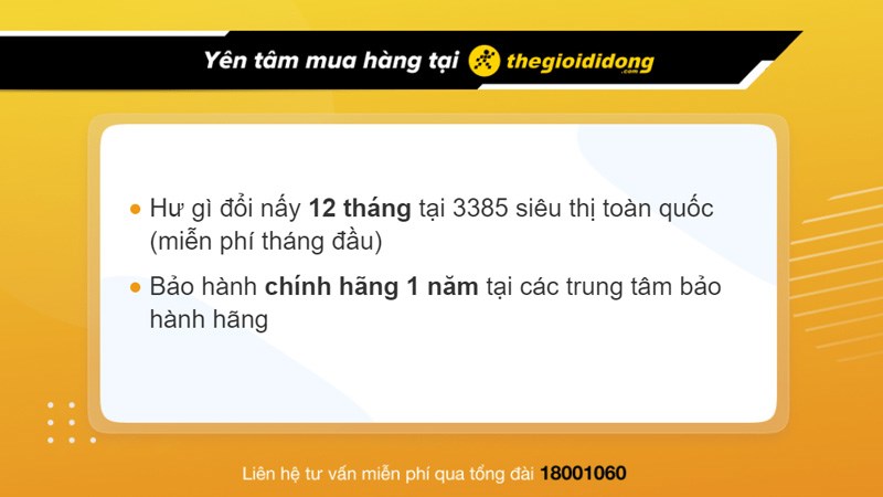 Chính sách bảo hành máy in tại Thế Giới Di Động