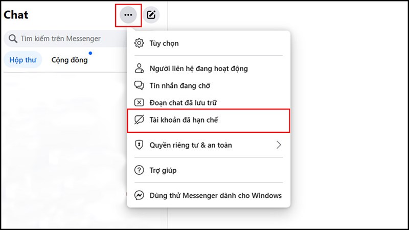 Cách bỏ hạn chế Messenger trên máy tính