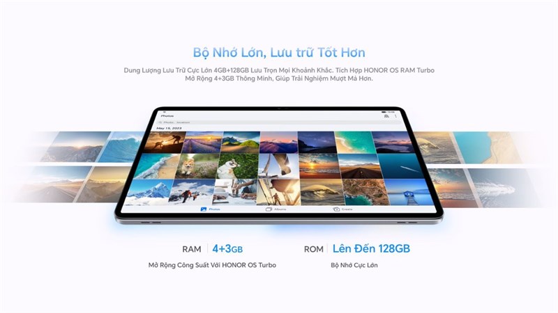 Sản phẩm có dung lượng bộ nhớ thoải mái Sản phẩm có dung lượng bộ nhớ thoải mái