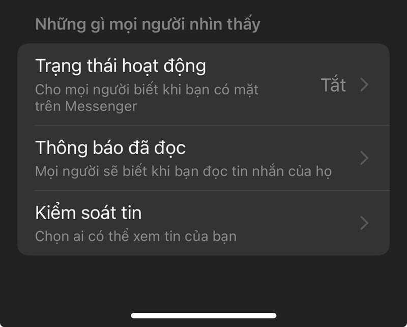 Bạn sẽ kiểm soát được việc đã xem tin nhắn trên Messenger