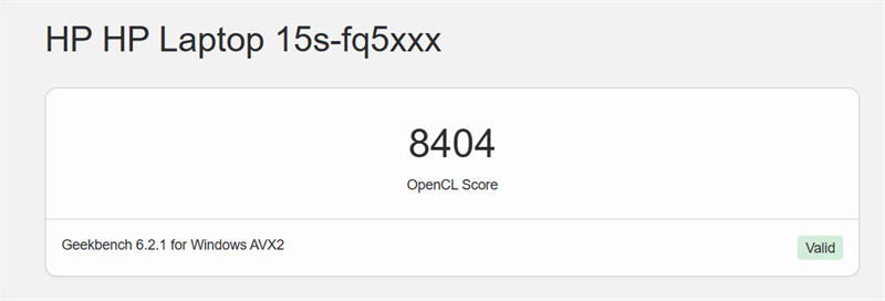 Điểm số Geekbench 6 của HP 15s fq5078TU. Điểm số Geekbench 6 của HP 15s fq5078TU.