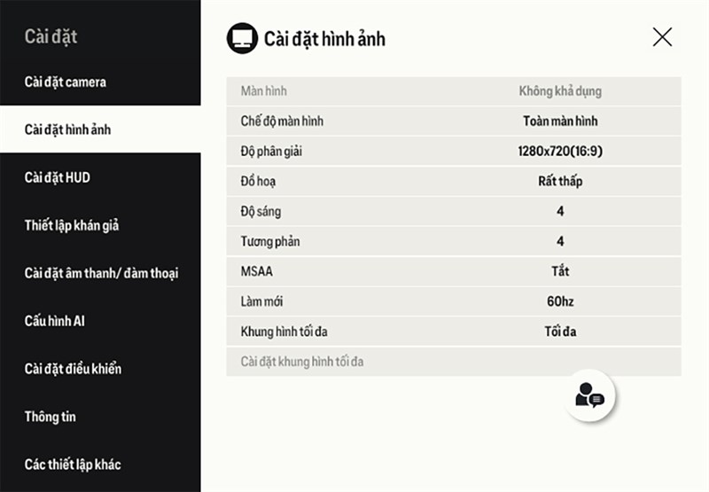 Thiết lập đồ họa EA FC Online mà mình đặt trên Dell Vostro 3430 Thiết lập đồ họa EA FC Online mà mình đặt trên Dell Vostro 3430