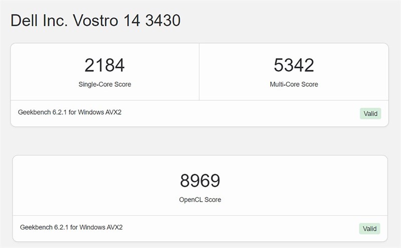 Điểm Geekbench 6 của Dell Vostro 3430. Điểm Geekbench 6 của Dell Vostro 3430.
