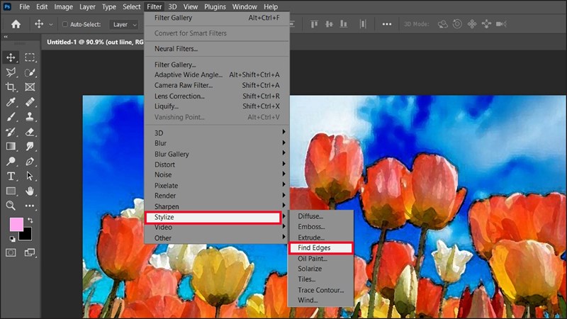 Cách làm tranh màu nước bằng Photoshop từ ảnh thật Cách làm tranh màu nước bằng Photoshop từ ảnh thật
