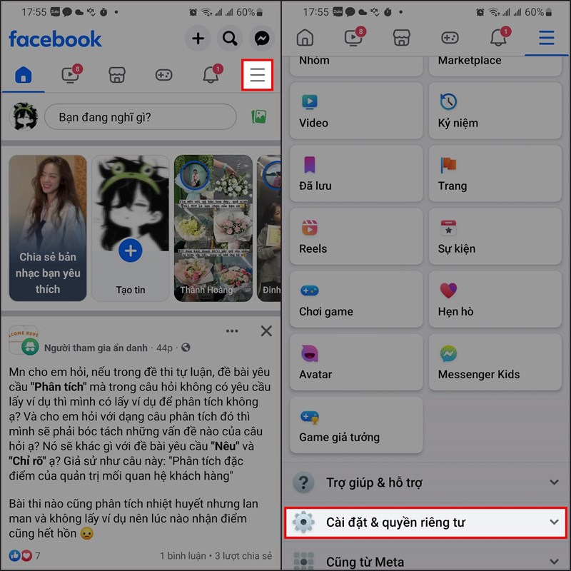 Cách lấy mã SMS Facebook