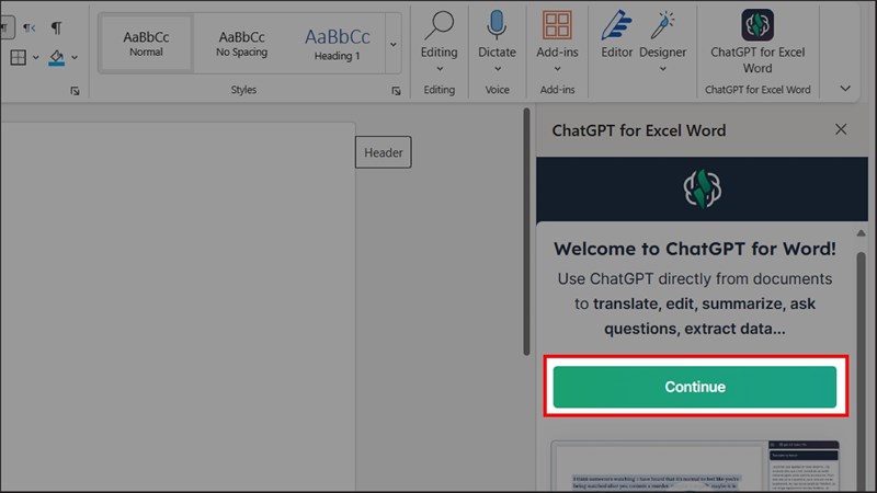 Cách tích hợp ChatGPT vào Microsoft Word Cách tích hợp ChatGPT vào Microsoft Word