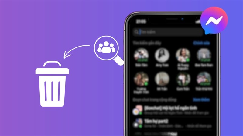 Cách xóa lịch sử tìm kiếm Messenger trên điện thoại