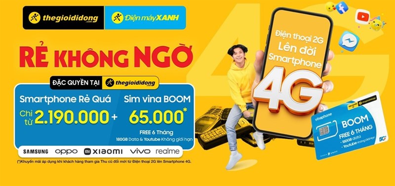 LÊN ĐỜI SMARTPHONE 4G ƯU ĐÃI CỰC LỚN