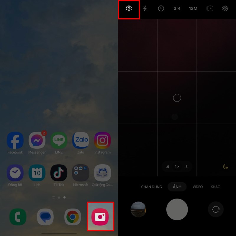 Cách bật thanh cân bằng camera trên One UI 6