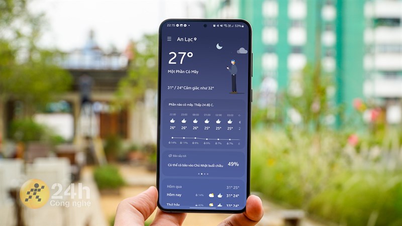 Cách sử dụng ứng dụng thời tiết trên One UI 6