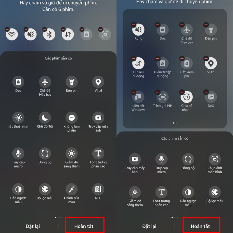 Cách chỉnh bố cục trung tâm điều khiển trên One UI 6 Cách chỉnh bố cục trung tâm điều khiển trên One UI 6