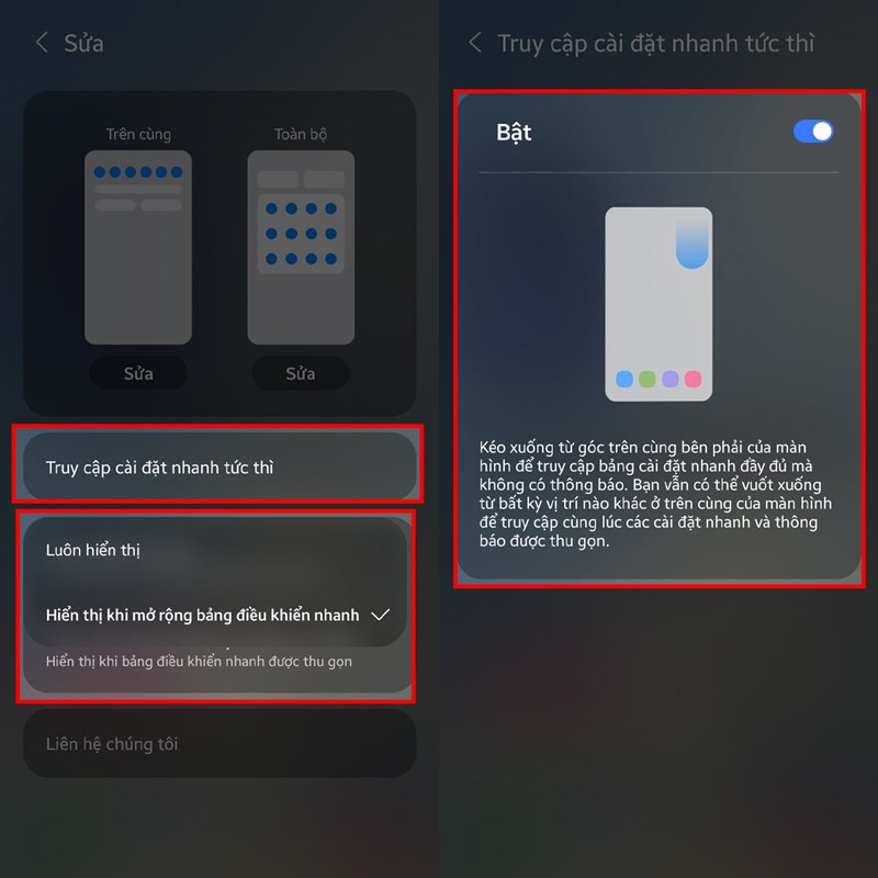 Cách chỉnh bố cục trung tâm điều khiển trên One UI 6 Cách chỉnh bố cục trung tâm điều khiển trên One UI 6