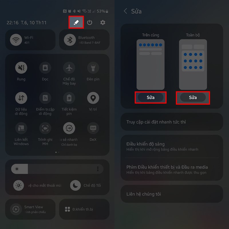 Cách chỉnh bố cục trung tâm điều khiển trên One UI 6 Cách chỉnh bố cục trung tâm điều khiển trên One UI 6
