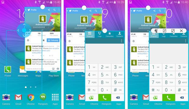 Tính năng xem Pop-up trên Galaxy Note 4 (Ảnh: androidcentral)