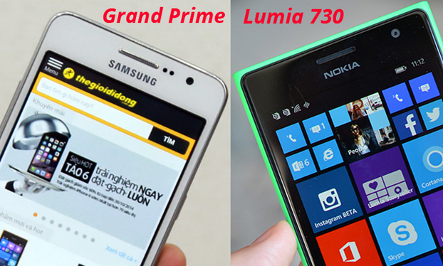 Lumia 730 vs Galaxy Grand Prime Lumia 730 vs Galaxy Grand Prime