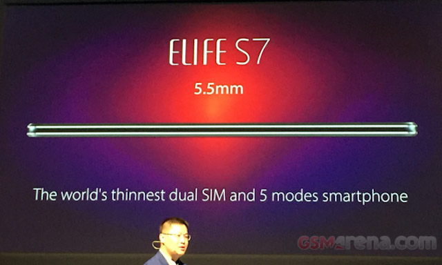 Gionee Elife S7 có thiết kế khá mỏng?