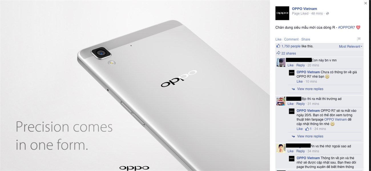 Ảnh quảng cáo Oppo R7 Ảnh quảng cáo Oppo R7