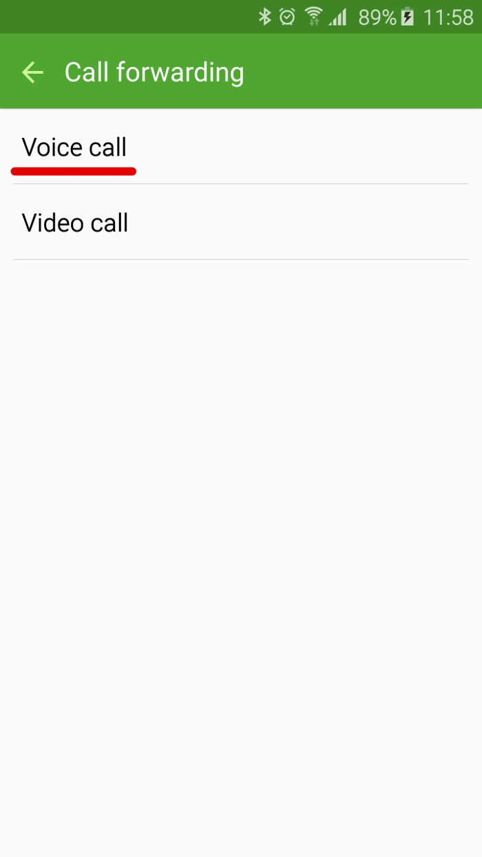 Chọn dòng Voice call Chọn dòng Voice call