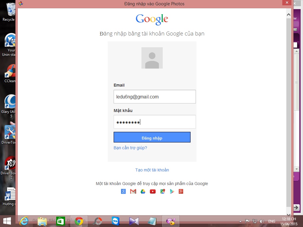 Đăng nhập vào tài khoản Google Đăng nhập vào tài khoản Google