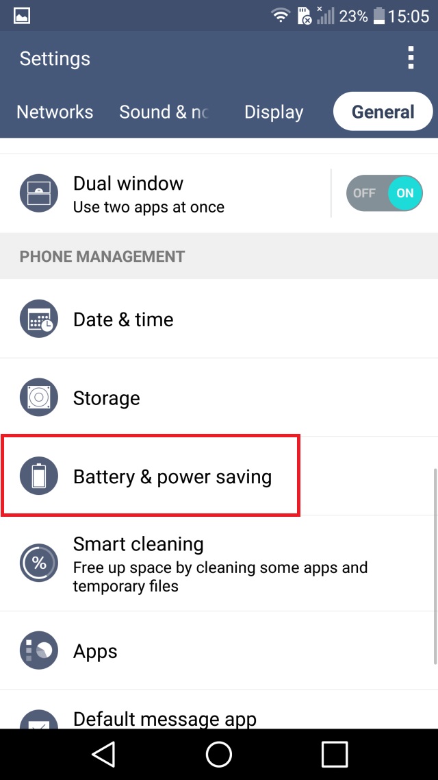 Battery & power saving