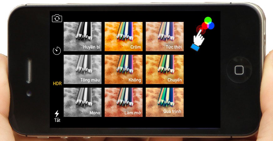 Hiệu ứng màu sắc cho camera Hiệu ứng màu sắc cho camera
