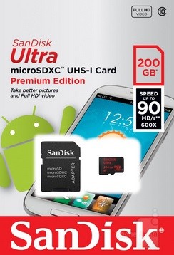 Với thẻ SanDisk microSD 200GB bạn có thể quay video Full HD khá thoải mái Với thẻ SanDisk microSD 200GB bạn có thể quay video Full HD khá thoải mái