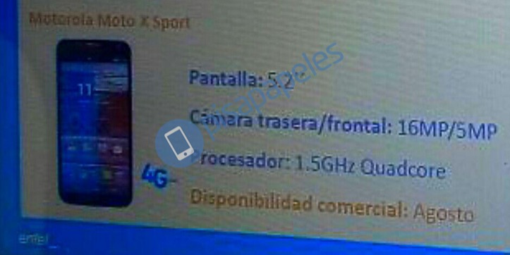 Motorola Moto X Sport Motorola Moto X Sport
