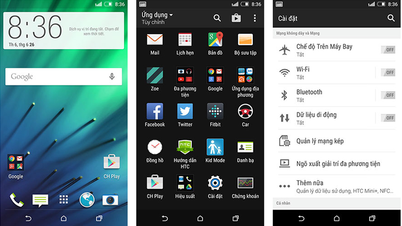 giao diện htc one e8 dual