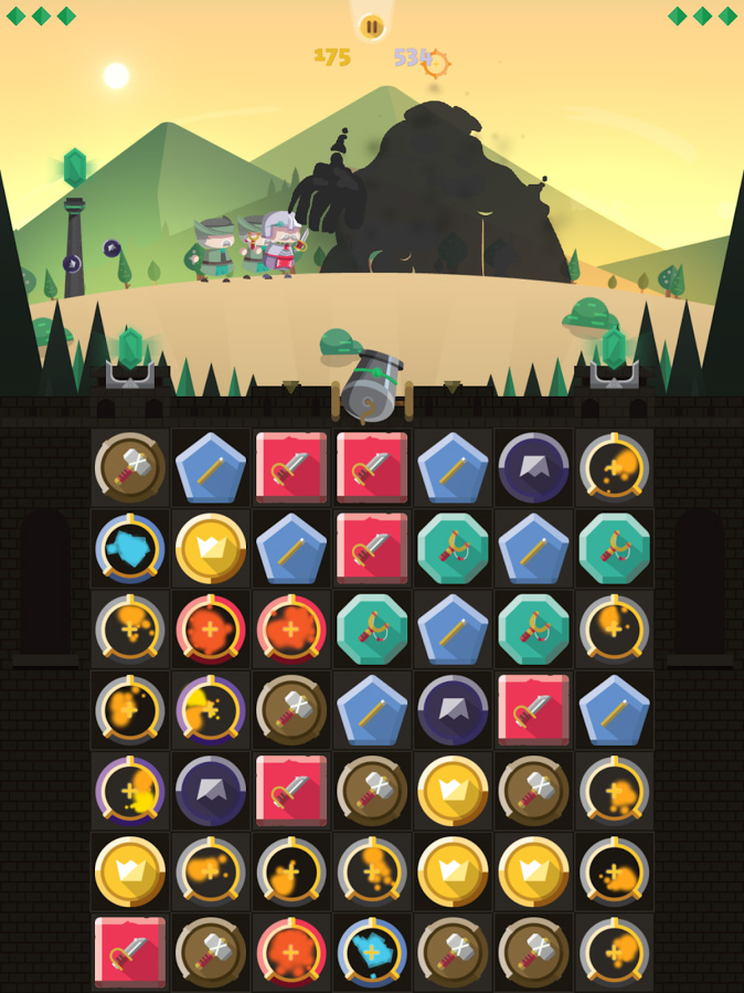 The long siege Game có phong cách khá giống với Candy Crush tuy nhiên lại không hề nhàm chán.