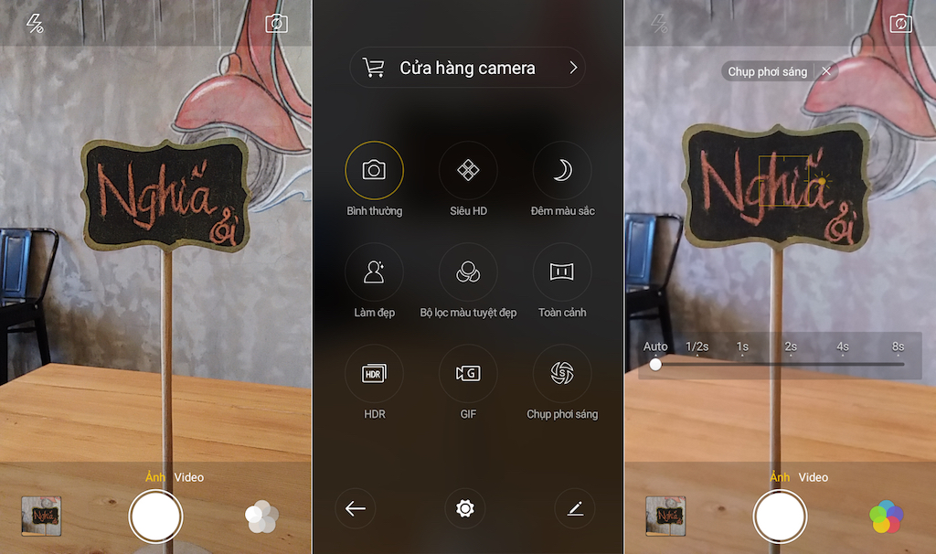Giao diện camera Giao diện camera