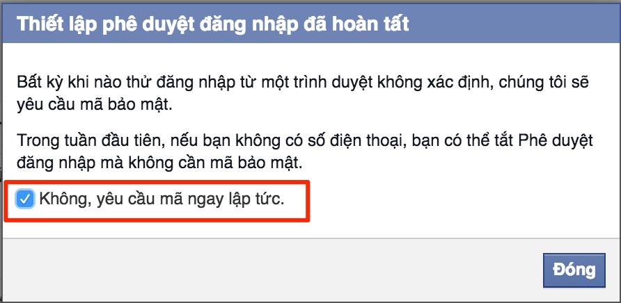 Kích hoạt tính năng bảo mật hai lớp