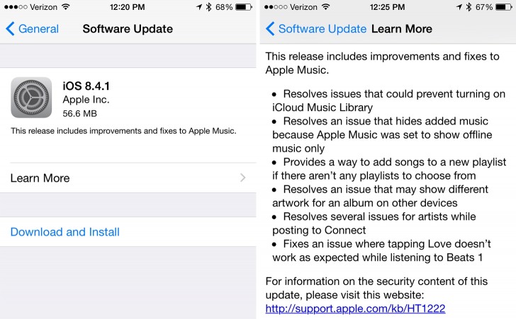 iOS 8.4.1 được phát hành iOS 8.4.1 được phát hành