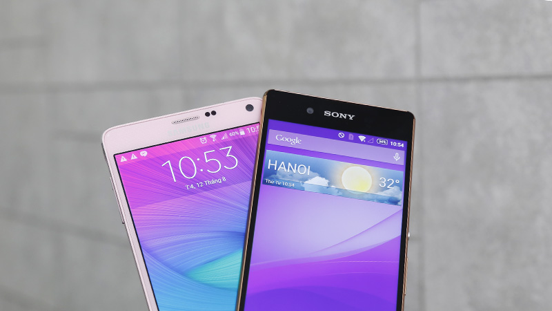 So sánh galaxy note 4 và sony xperia z3 plus So sánh galaxy note 4 và sony xperia z3 plus